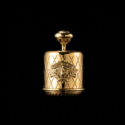 Gold-tone Heritage Gearshift Fidget on a black background