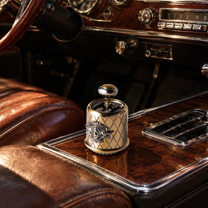 Heritage Gearshift Fidget resting on the center console of a classic car