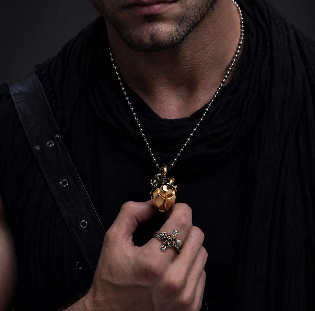 Copper jewelry worn by a rewards member