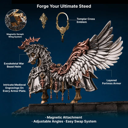 White Bronze and Copper Heroic Steed Aegis Armor modular attachment system