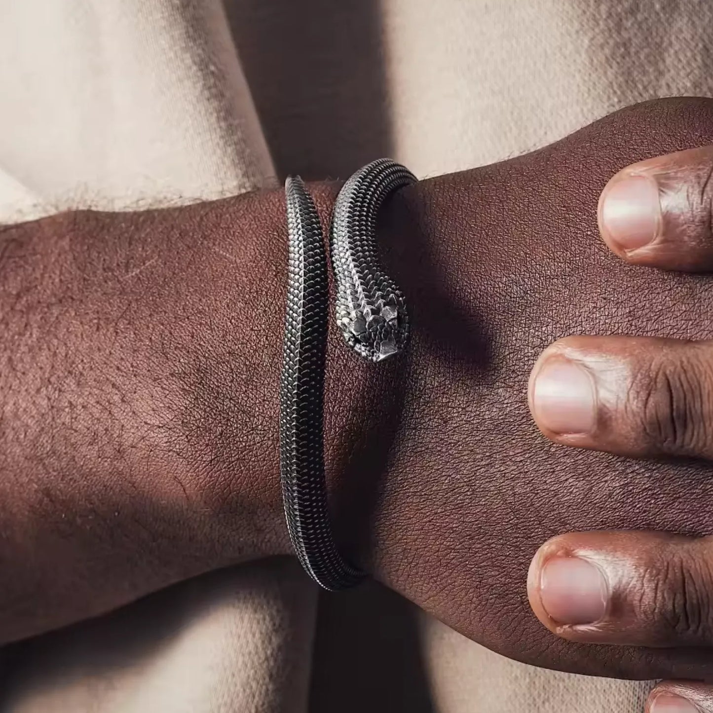 Hognose Snake Brass Details 04#Oxidized Silver