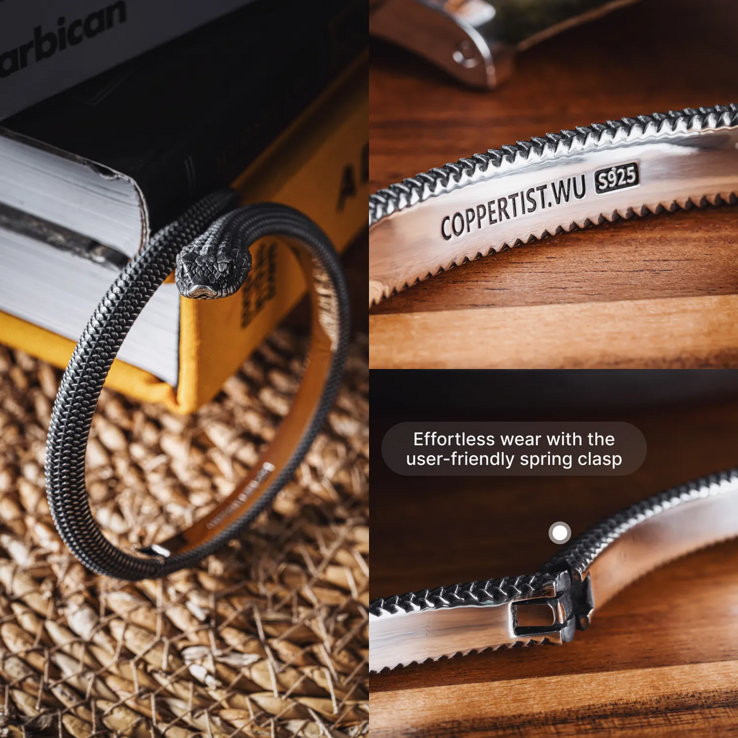 Hognose Snake Bracelet Details 05#Silver