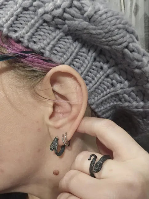 Hognose Snake Earrings showcace 2 from Customers