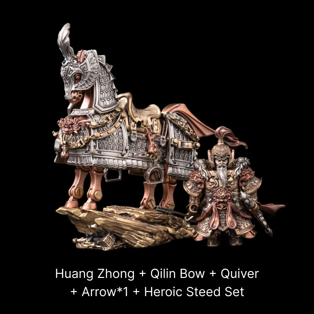 Huang Zhong figure with the Heroic Steed, base, neck ornament and armour set