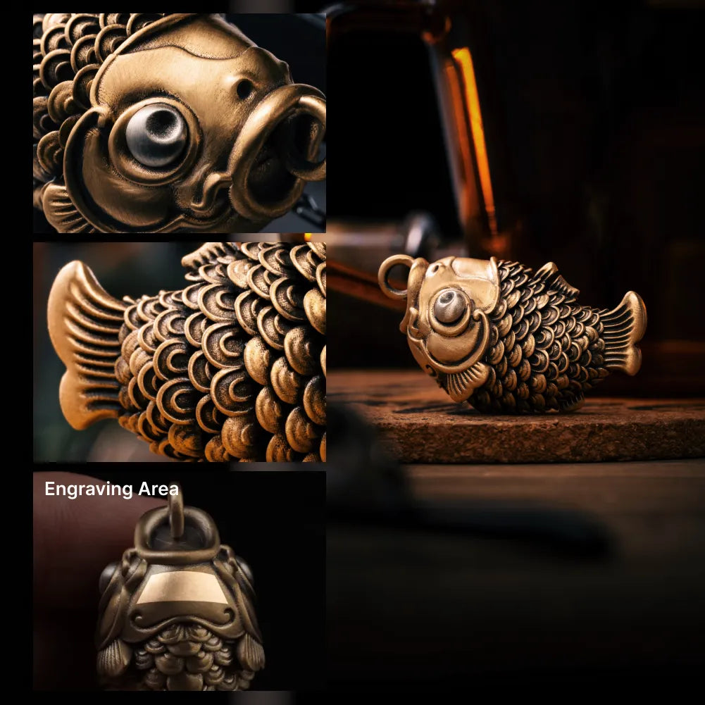 Articulated scale and tail details of the Koi fidget pendant
