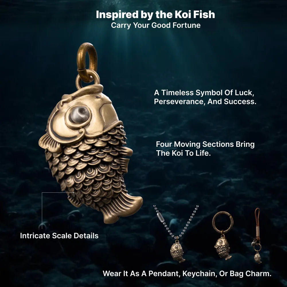 Koi-inspired design story and movement features of the fidget pendant