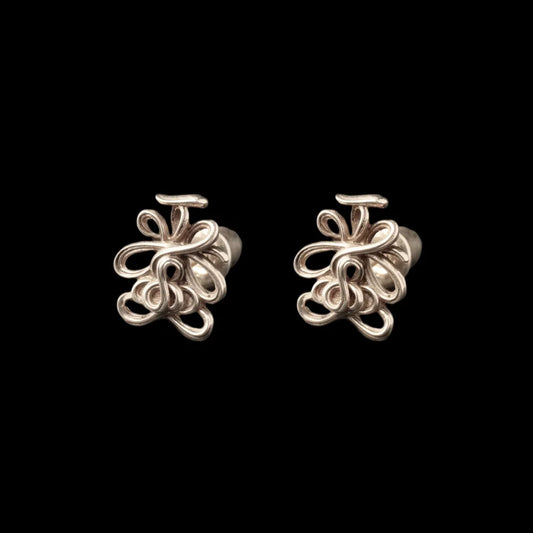 Lotus Talisman Stud Earrings in 14K Gold, Pair variant product view
