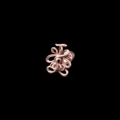 Lotus Talisman Stud Earrings in 14K Rose Gold, Single variant product view