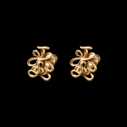 Lotus Talisman Stud Earrings in 18K Gold, Pair variant product view