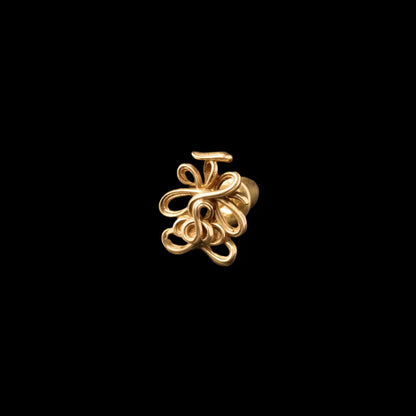 Lotus Talisman Stud Earrings in 18K Gold, Single variant product view