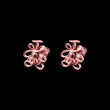 Lotus Talisman Stud Earrings in 18K RGP, Pair variant product view