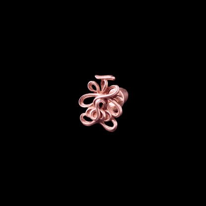 Lotus Talisman Stud Earrings in 18K Rose Gold, Single variant product view