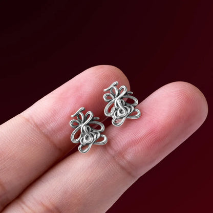Lotus Talisman Stud Earrings regular-finish product-design reference, view 7 of 14; custom material 18K White Gold finish is not shown