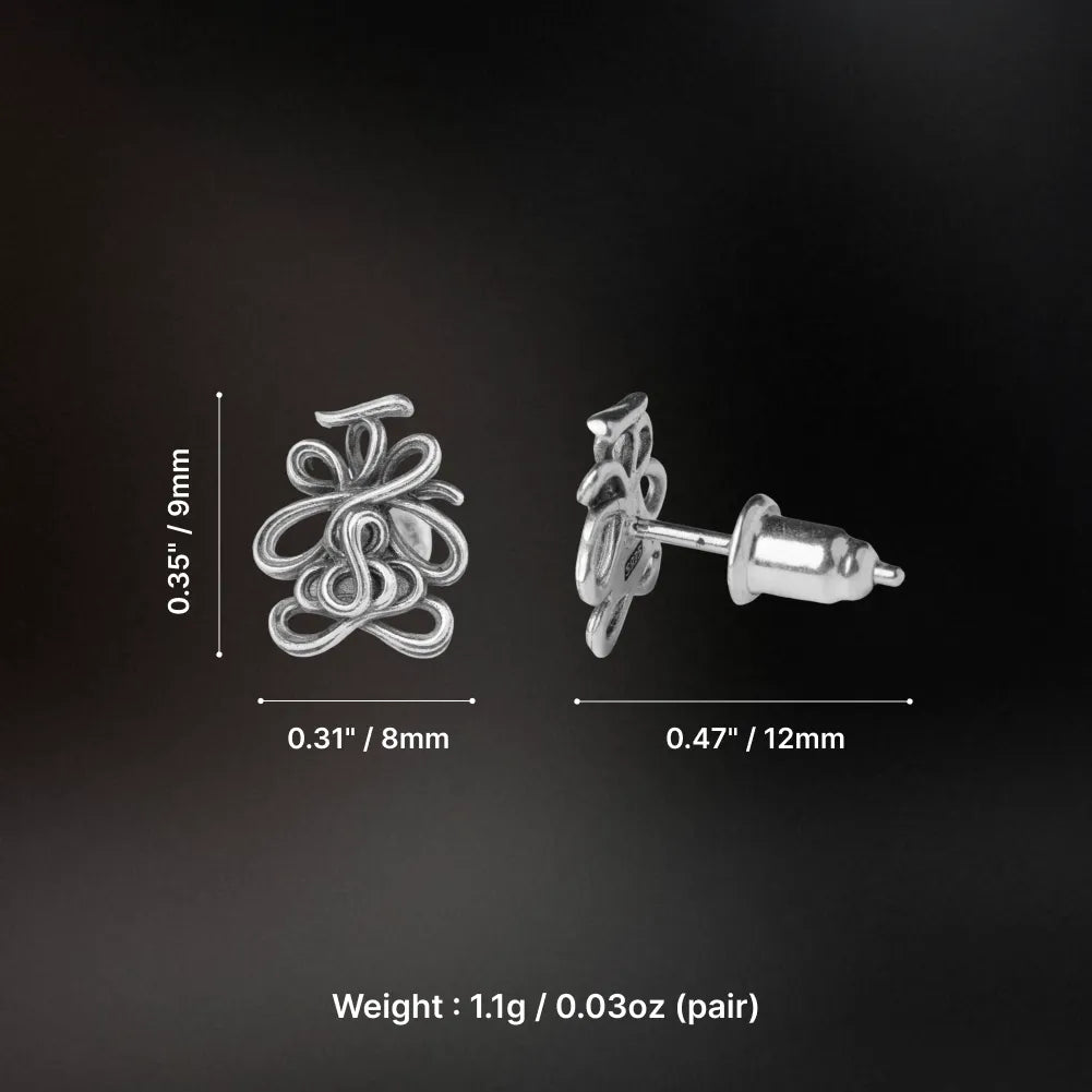 Lotus Talisman Stud Earrings regular-finish product-design reference, view 6 of 14; custom material 14K Gold finish is not shown