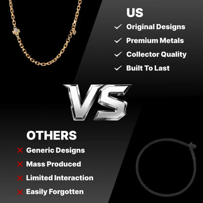 Lucky Clover Snake Necklace product view in gold-tone finish