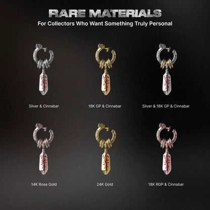 Masterblade clip-on earrings in multiple material and color options