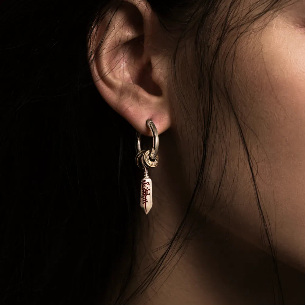 Masterblade talisman earrings large