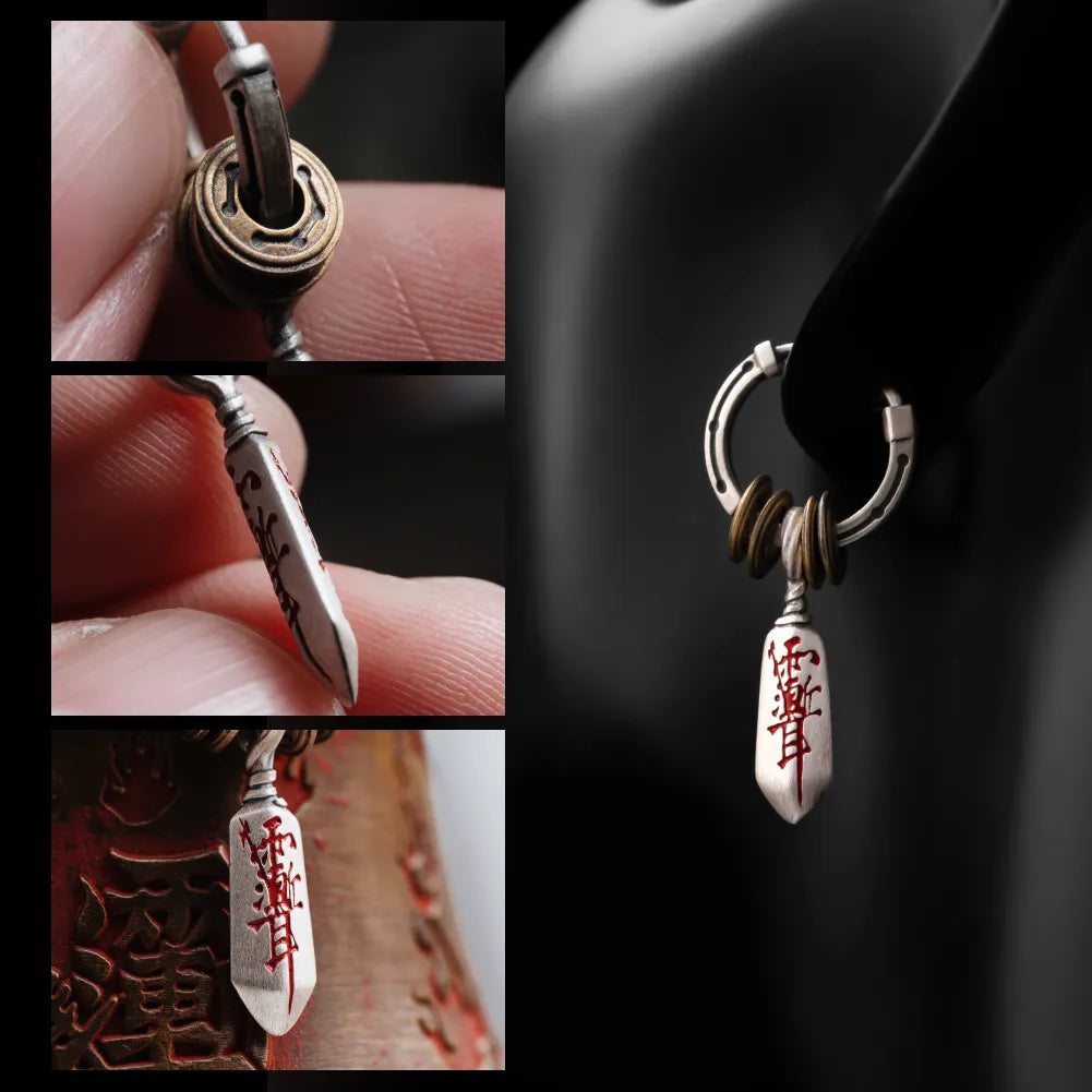 Masterblade talisman earrings large
