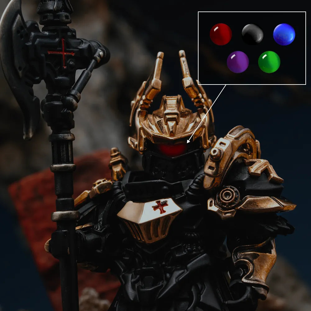 Blackened and Bronze Mech Justicar interchangeable crystal colors