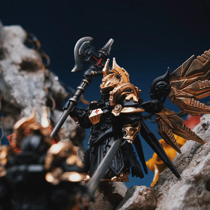 Blackened and Bronze Mech Justicar outdoor display