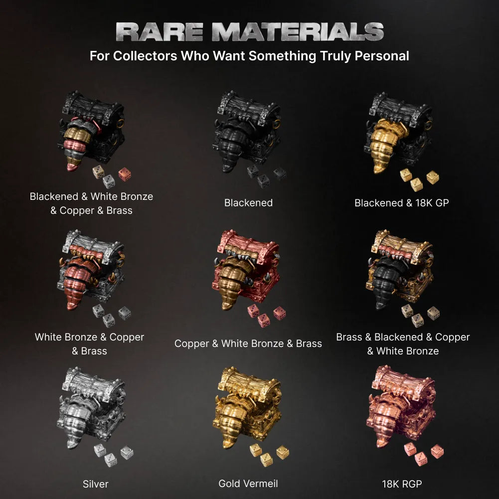Mimicling Chest Pendant material and finish options