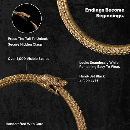 Ouroboros Bracelet Brass