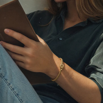 Ouroboros Bracelet Brass