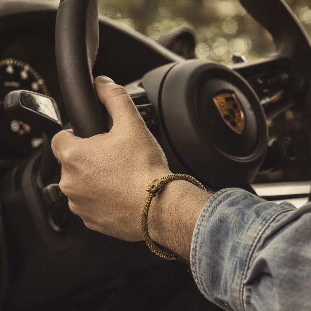 Ouroboros Bracelet Brass