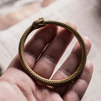 Ouroboros Bracelet Brass