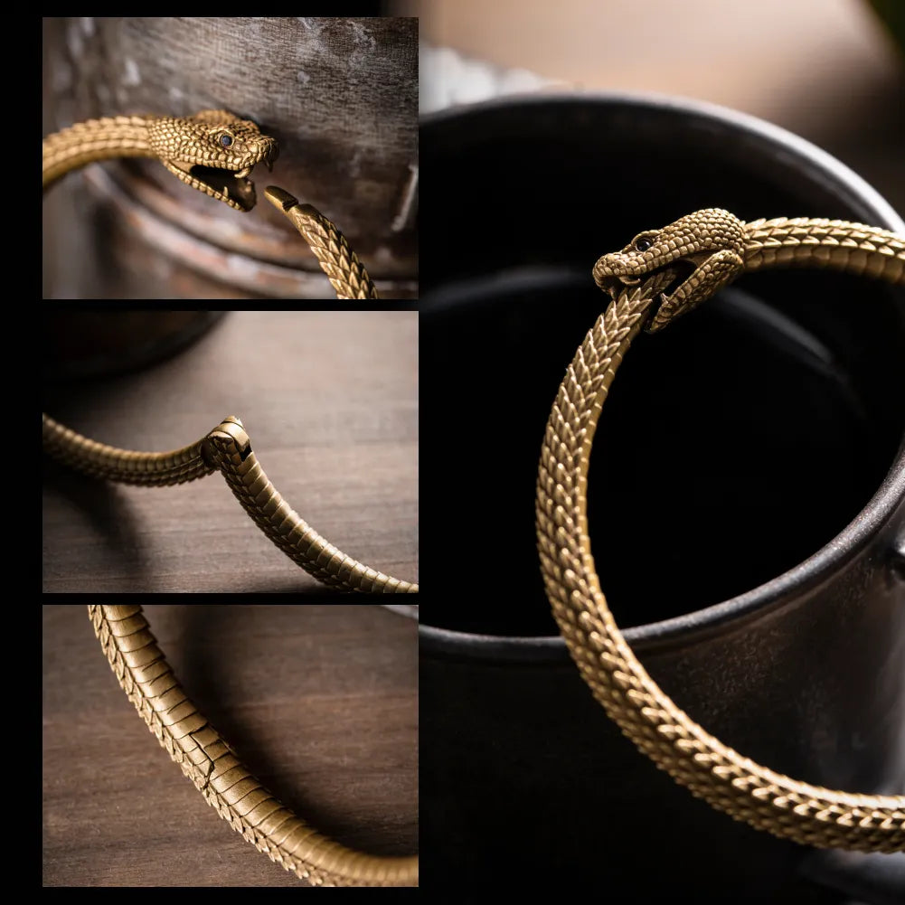 Ouroboros Bracelet Brass
