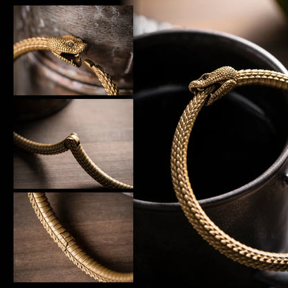 Ouroboros Bracelet Brass