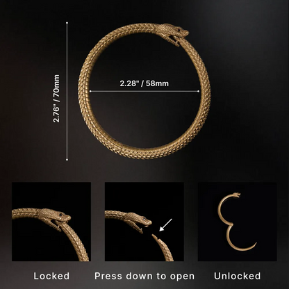 Ouroboros Bracelet Brass