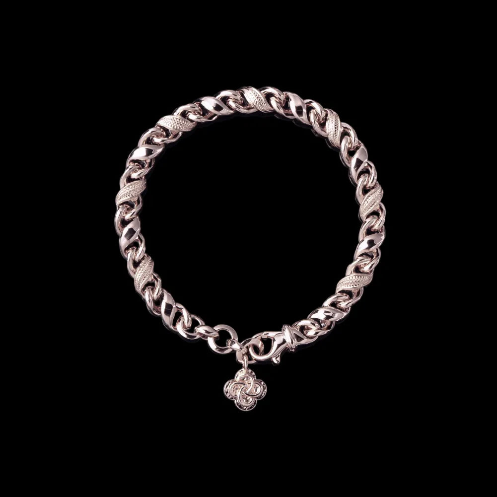 Ouroboros Infinity Bracelet in 14K Rose Gold