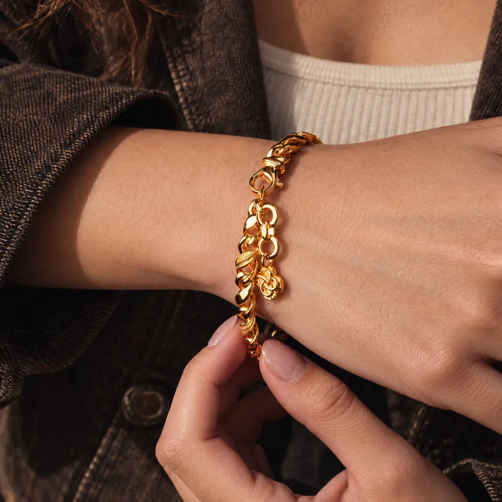 Ouroboros Infinity Bracelet gold-finish wrist styling