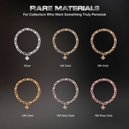 Ouroboros Infinity Bracelet white-finish custom material comparison