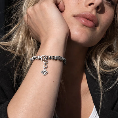 Ouroboros Infinity Bracelet white-finish wrist styling