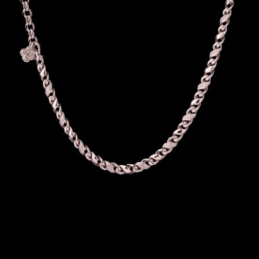 Custom SKU image of the Ouroboros Infinity Necklace in rose-tone finish