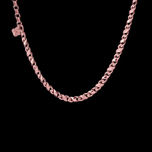 Custom SKU image of the Ouroboros Infinity Necklace in rose-tone finish
