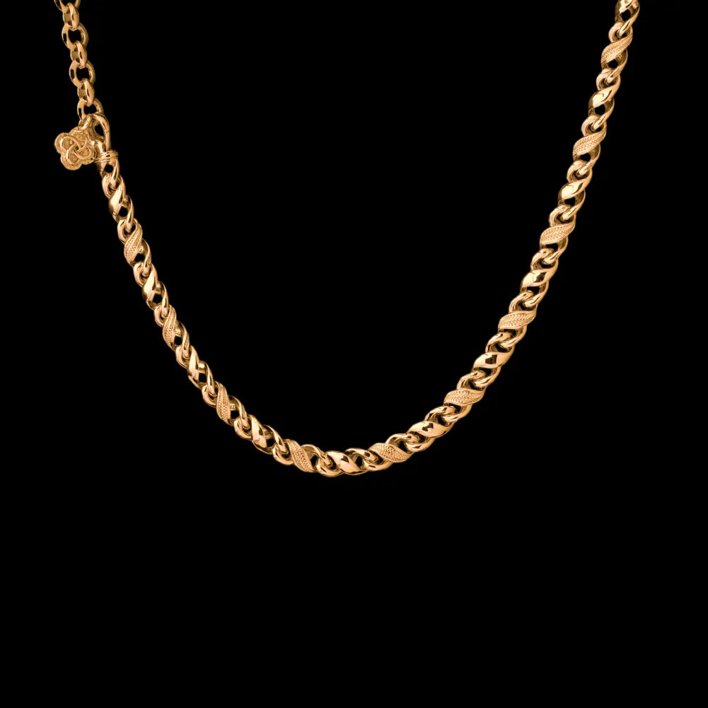 Custom SKU image of the Ouroboros Infinity Necklace in gold-tone finish