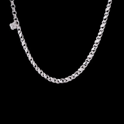 Custom SKU image of the Ouroboros Infinity Necklace in silver-tone finish