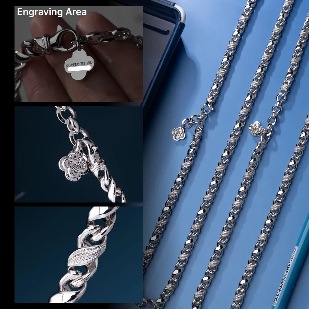 Ouroboros Infinity Necklace product view in silver-tone finish