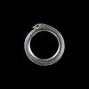 Ouroboros Spin Ring Oxidized Silver & Black Zircon