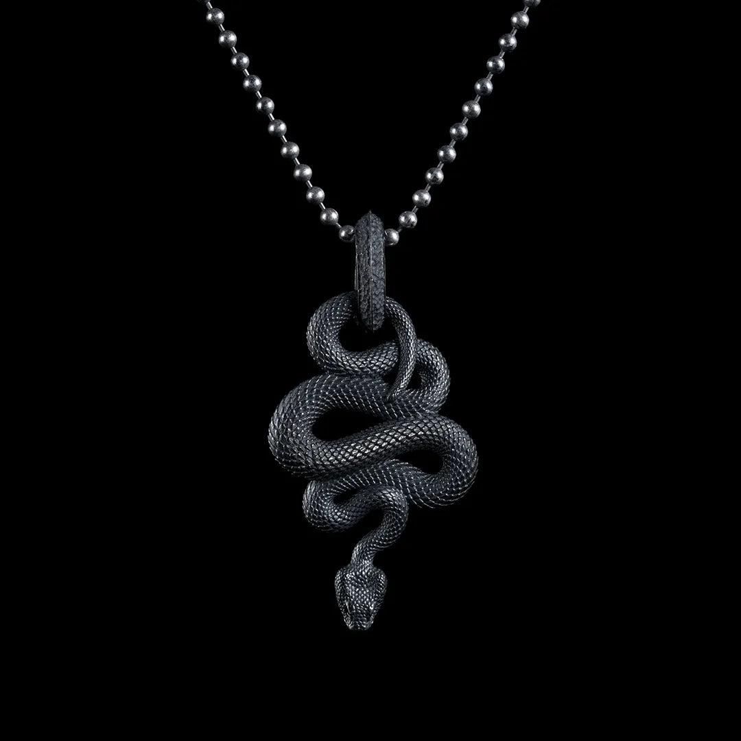Buy Sterling Silver Snake Necklace Online — Black Beetle