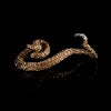 Rattlesnake Pen Holder Brass & Black Zircon