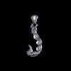 Scorpion Tail Pendant Oxidized Silver
