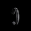 Snake Scale Cuff Bracelet Black