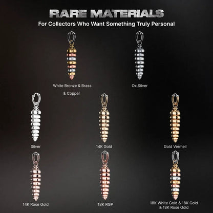 Rattlesnake Tail earrings in multiple material and color options