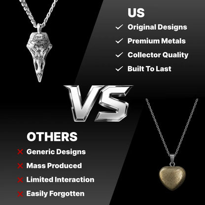 Raven Skull Pendant craftsmanship comparison