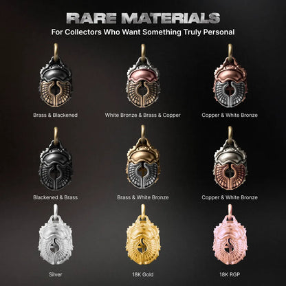 Scarab Pendant material options
