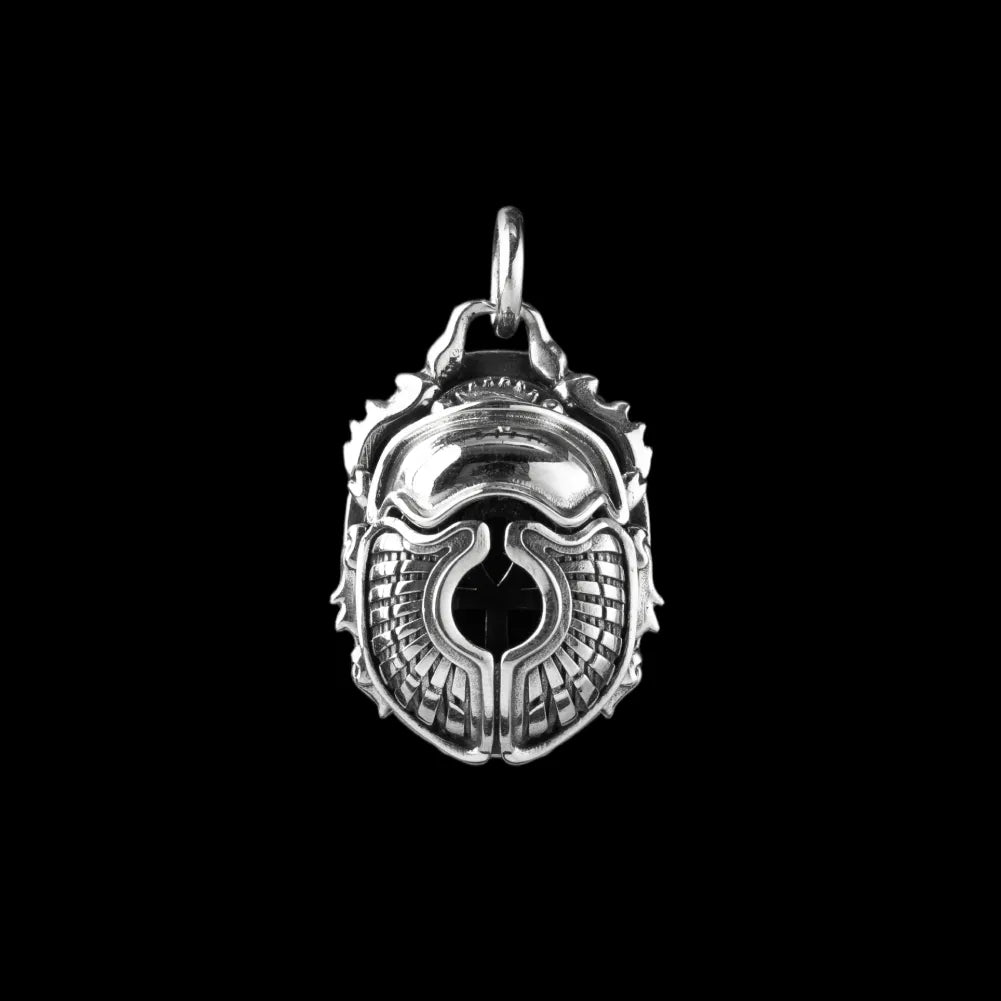 White Bronze Scarab Pendant only
